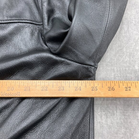 Wilsons M. Julian Jacket Men Large 48 Black Leather Zip Thinsulate Ultra 90s VTG - Picture 5 of 12